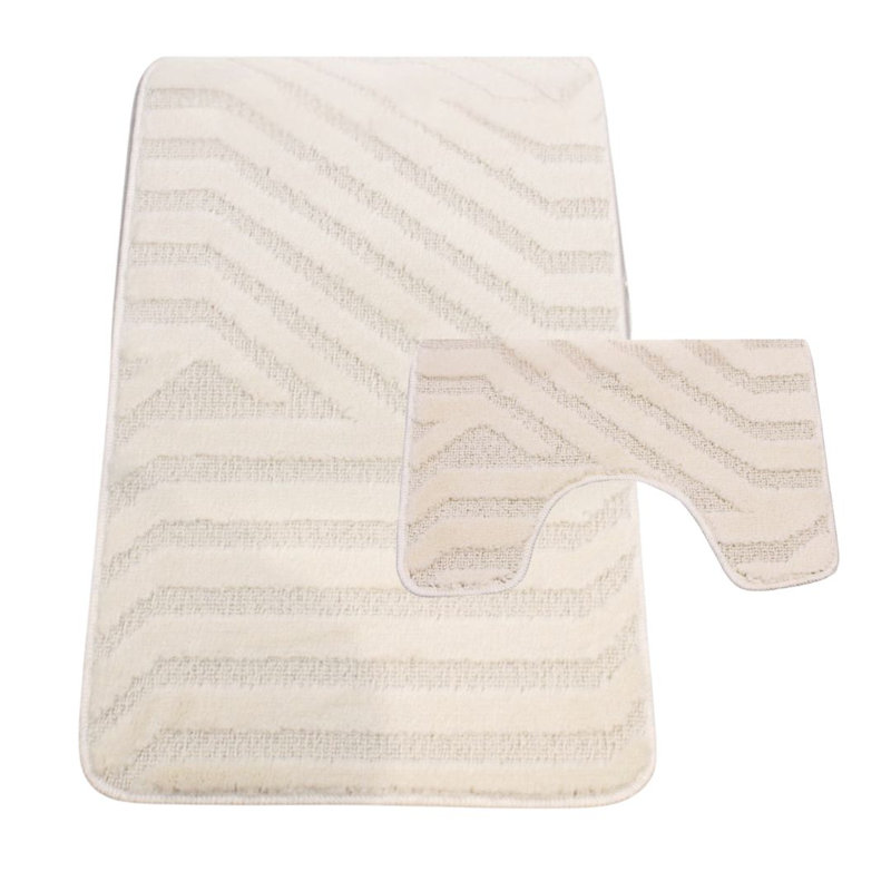 Polypropylene Plastic Bath Mat, Cream