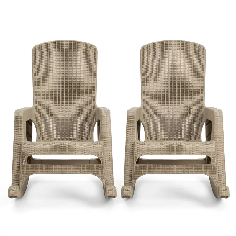 Chaise berçante, paquet de 2, Taupe