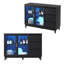 Buffet l 47,2 "avec 3 tiroirs, buffet avec porte vitrée et lumière DEL-1355319981