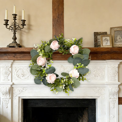 Leaves Peony Wreath Home Decoration Wall Decoration Spring Decoration Staircase Pendant