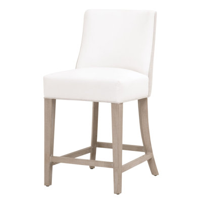 Soizic Upholstered Counter Stool with Solid Wood Frame