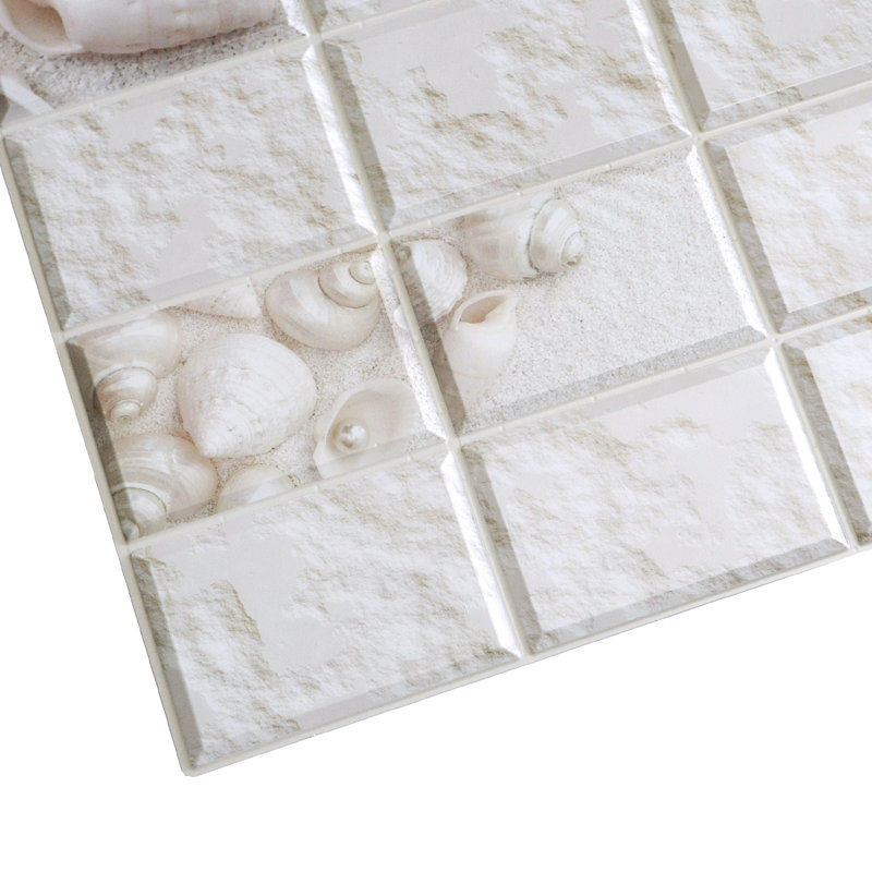 Panneau mural en vinyle l 38 po x l 19 po blanc Falkirk 3D