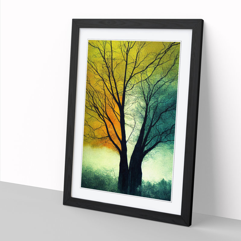 Tree Magic - Single Picture Frame Print, 64cm H x 46cm W x 2cm D, Oak