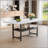 A 71 * 35.4 Inch Dining Table With A Tabletop Cleverly Pieced Together By Four White Textured MDF Boards. The Desktop Has A 43.3 * 19.7 Storage Platform. Very Suitable For Family Gatherings,Etc-249118914