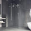 Cabine de douche coulissante sans cadre avec verre transparent 3/8 de l 58 po x P 35 po x H 74 po Winslow-50833575