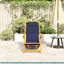 Folding Beach Chair With Armrests Acacia Wood & PVC-coated polyester-243835046