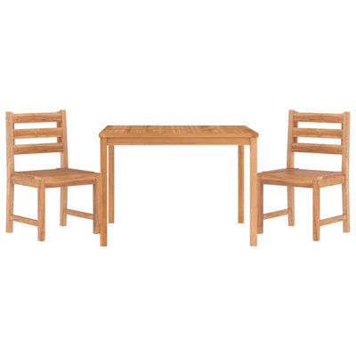 Table et chaises de patio en bois de teck massif
