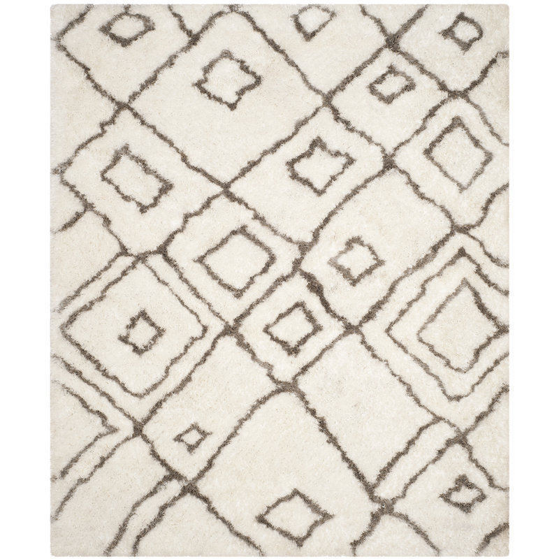 Toronto Shag Hand Tufted Performance Geometric Rug, Rectangle 5' x 8'
