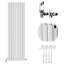 iBathUK Princia Vertical Double Oval Panel Radiator Angled Valve-788497194-788497205