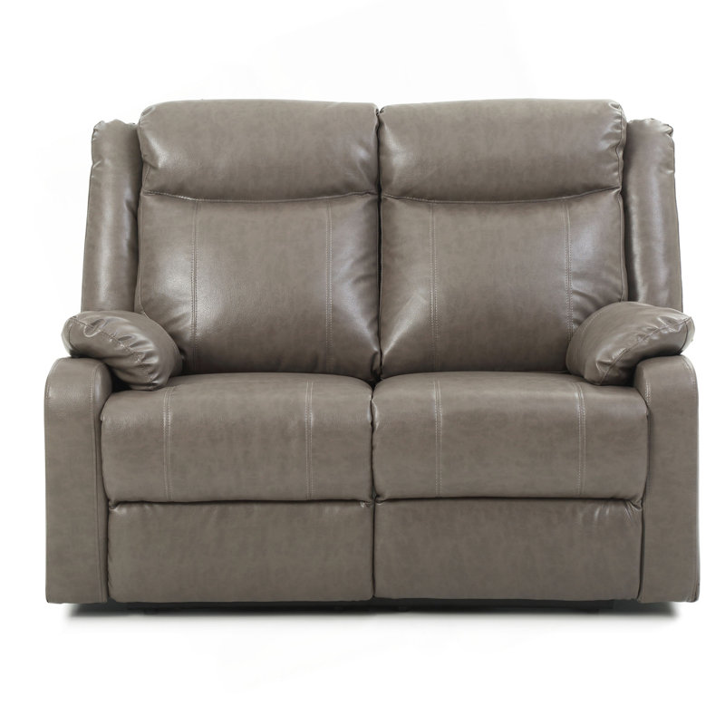 Causeuse contemporaine rembourrée grise, Gris