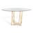 Septimus Round Glass Top Metal Base Dining Table