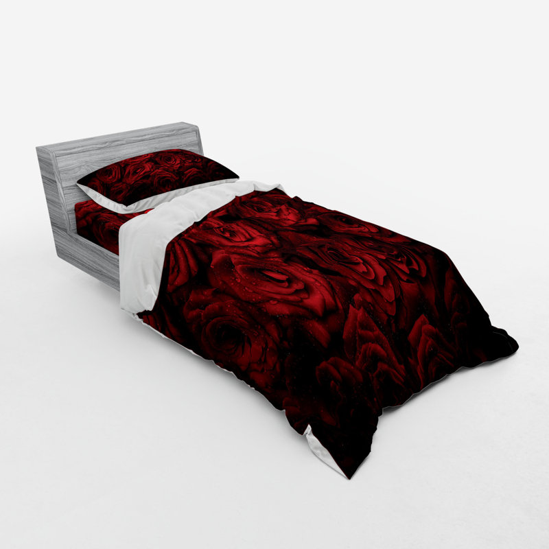 Farmhouse / Country Floral Duvet Cover, Twin Duvet Cover + 2 Additional Pieces