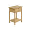 Table d'appoint, table de bout, table de chevet, table d'appoint, tiroir de rangement, chambre à coucher, salon, stratifié naturel à 2 niveaux-1072899627