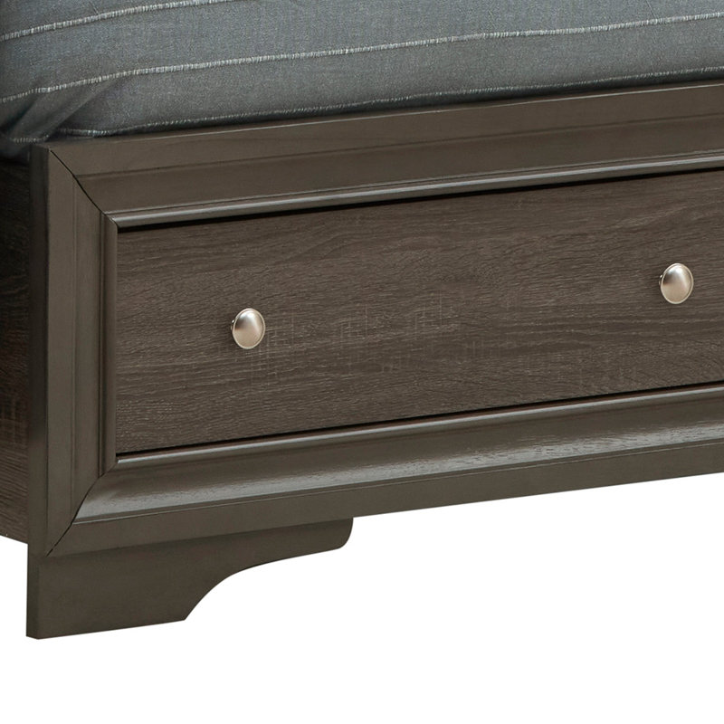 Brayden King Storage Bed Gray, King, Brown
