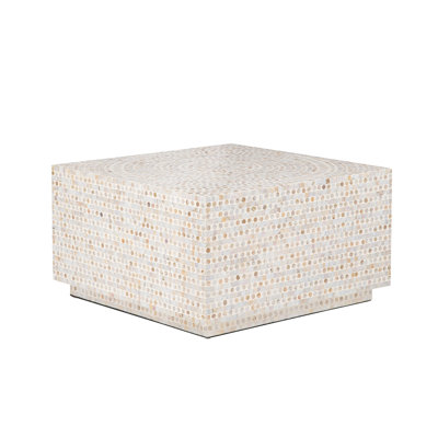 Hern Cream Capiz Square Coffee Table