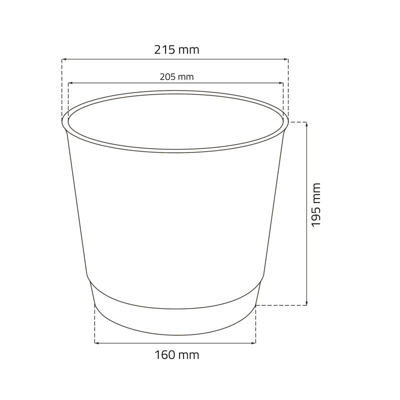 Petty Pot Planter, Umber, 20 cm H x 22 cm W x 22 cm D