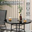 Round Metal Outdoor Dining Table With Umbrella Hole , 34'' in. W 34'' in. D