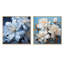 Minimalisme - Bouquet de rhododendrons Beauties II - ensemble de 2 collages rhododendrons carrés-1589998473-1589998484