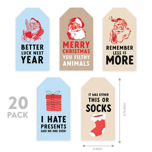 Christmas Gift Name Label, Printable Sticker Set or Gift Tag