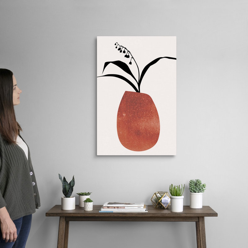 Fleurs d'hiver sur toile, Toile tendue, H 30 po x l 20 po