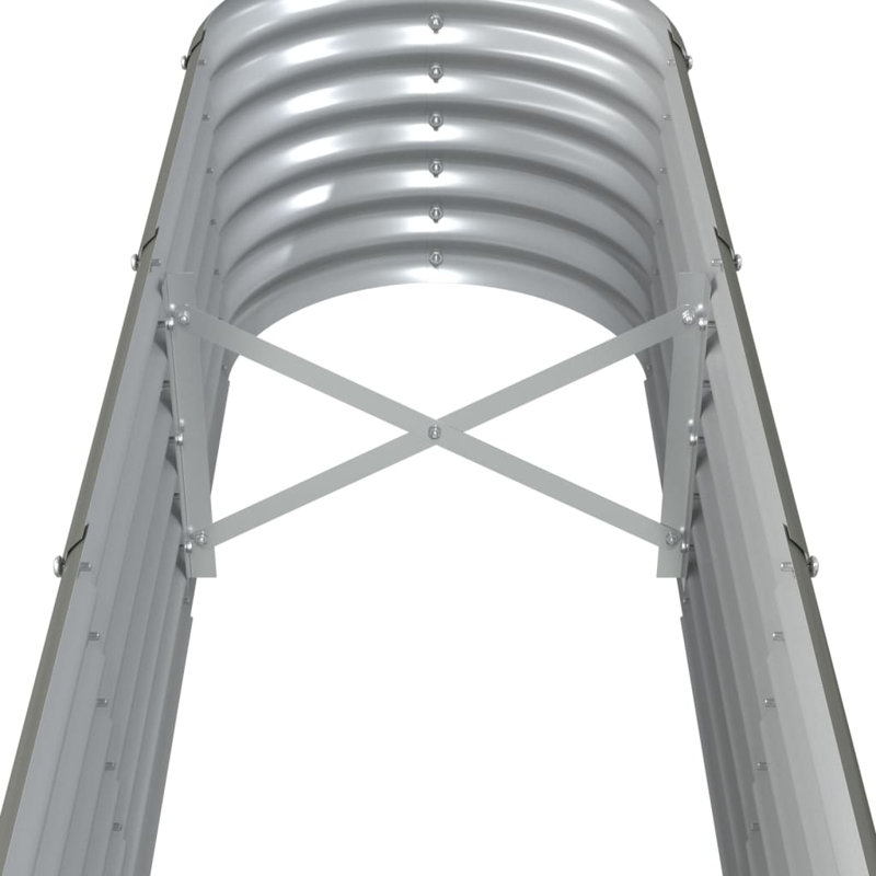 Garden Raised Bed Powder-coated Steel, 36cm H x 332cm W x 40cm D, Grey