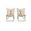 2 chaises d'extérieur - Style brun moderne