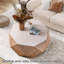 38 inch dimensional embossed pattern design american vintage style coffee table