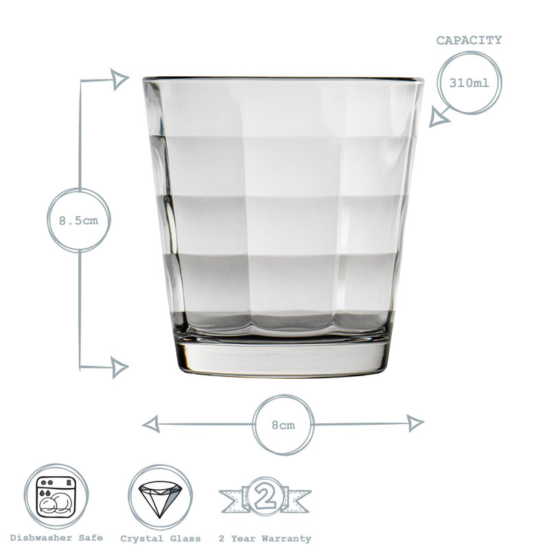 Cube Whisky Glasses - 240ml, 24