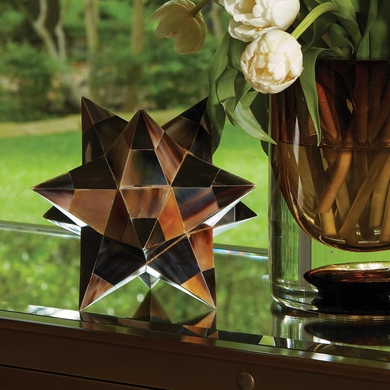 Stellated Dodecahedron-White Bone, Brown