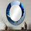 Miroir mural bleu et doré avec ailes d'ange V - blanc Glam-1261785620