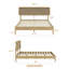 Lit plateforme en bois massif NTC avec tête de lit et lattes silencieuses NTC, style Mid-Century moderne, capacité de poids de 1000 lb, assemblage sans effort, grand sable-416198717-425854246