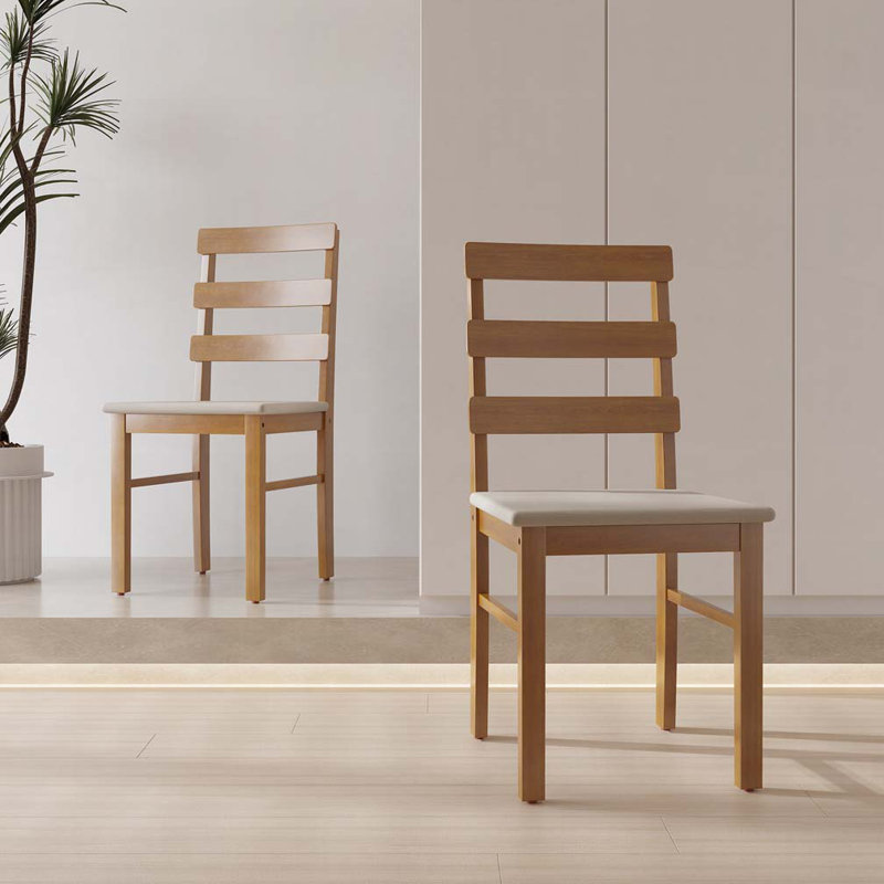Dining Chair  With Upholstered Sitting, Teak