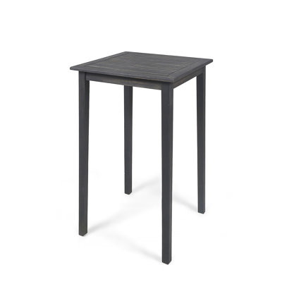 Outdoor Minimalist Acacia Wood Square Bar Table - Dark Gray(Only Including Table)