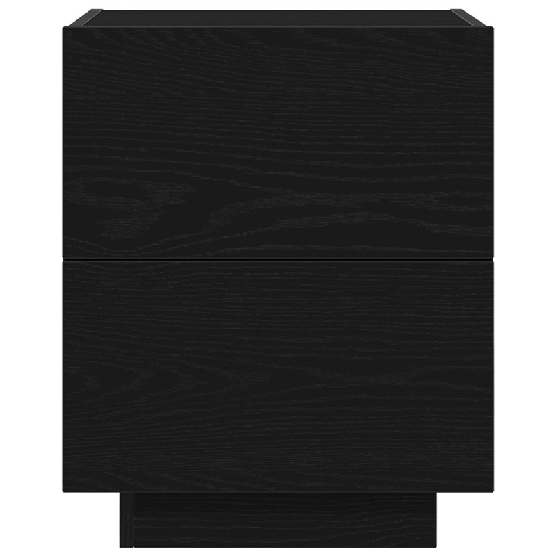 45cm W Manufactured Wood Bedside Table, Black