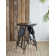 Versatile Black Side Table With Two Stools