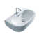 WS Bath Collections Flo 16.5'' White Ceramic U-Shaped Bathroom Sink with Overflow