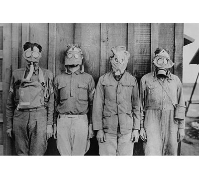 " English German French And American Don Their Gas Mask Styles In World War I "