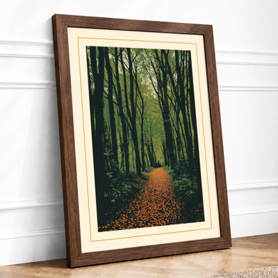 Path Through the Forest Scandinavian - Framed Print
