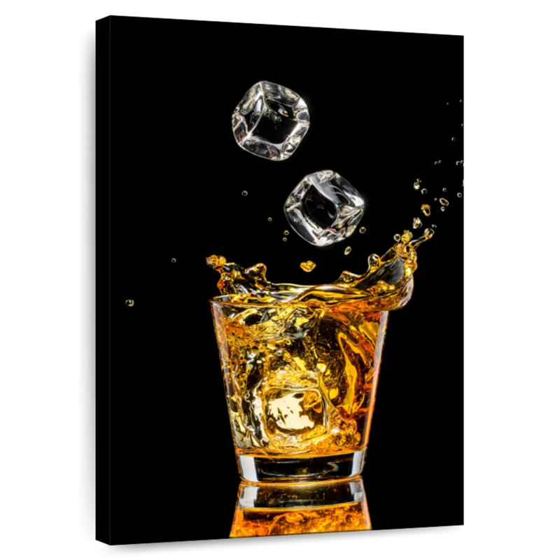 Yarlin Whiskey And Ice Cubes, 24" H x 16" W