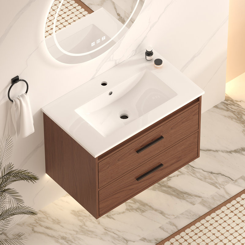 Wall Mounting Bathroom Vanity with 2 Drawers