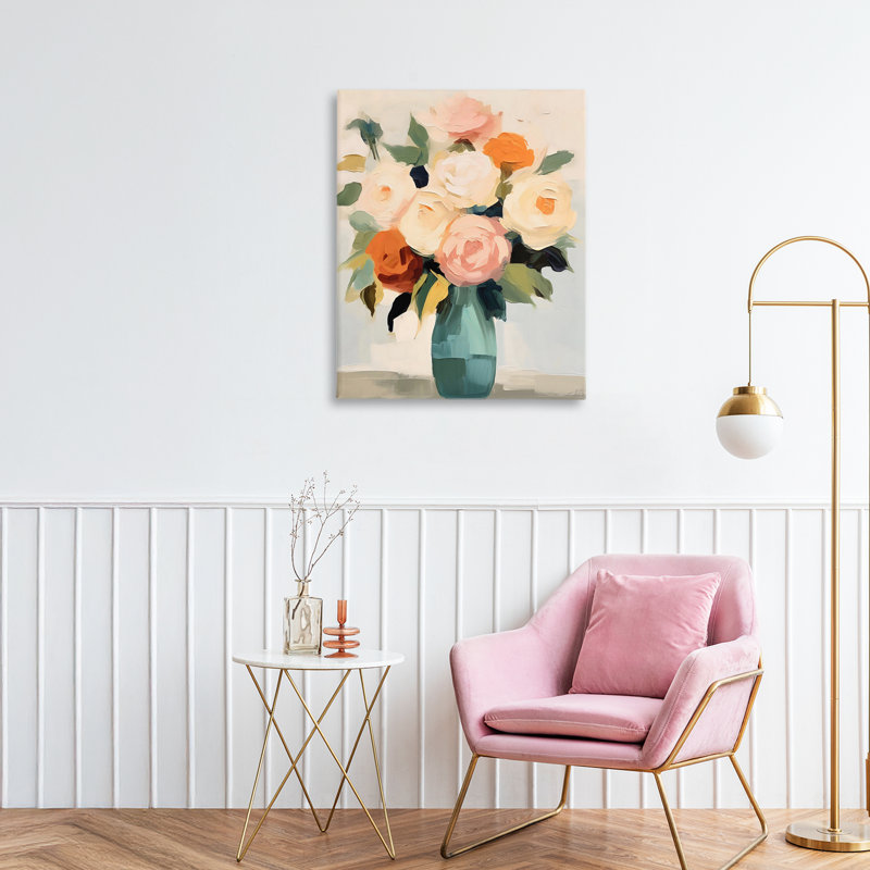 Toile de vase aux teintes douces, design par LSR Creative Studio, H 20 po x l 16 po
