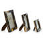 Ensemble de 3 cadres photo décoratifs en corne noire pour table, 4 x 4, 4 x 6 et 5 x 7 pouces