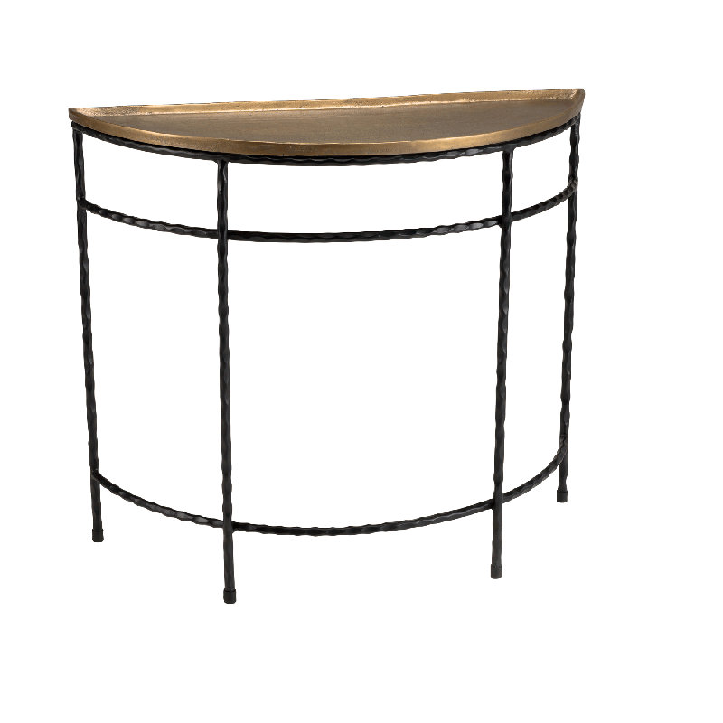 Acampora 91 cm W Aluminum Top Console Table