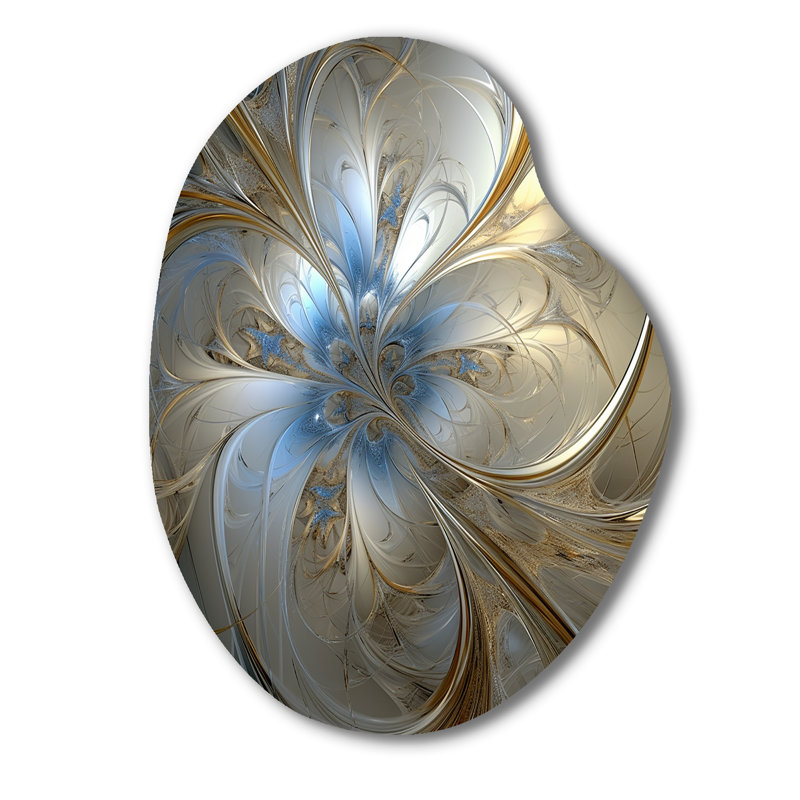 Rhode - Art mural asymétrique en forme de poire en spirale abstraite, H 38 po x l 28 po