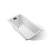 Tea-for-Two for Two 60" x 32" Drop-In Soaking Bathtub