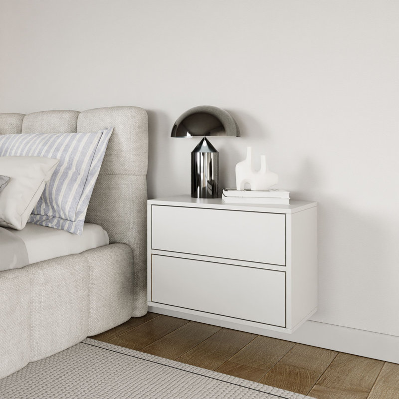 50cm W Manufactured Wood Bedside Table