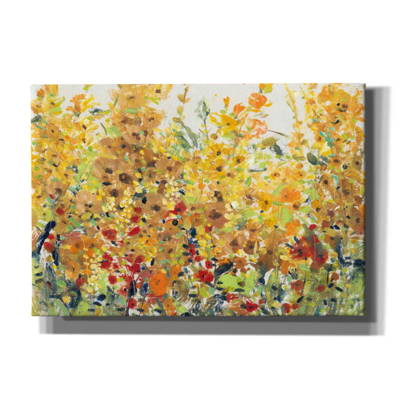 «Golden Summer Garden II» par Timothy O 'Toole, art mural sur toile, H 18 po x l 26 po x P 0,75 po