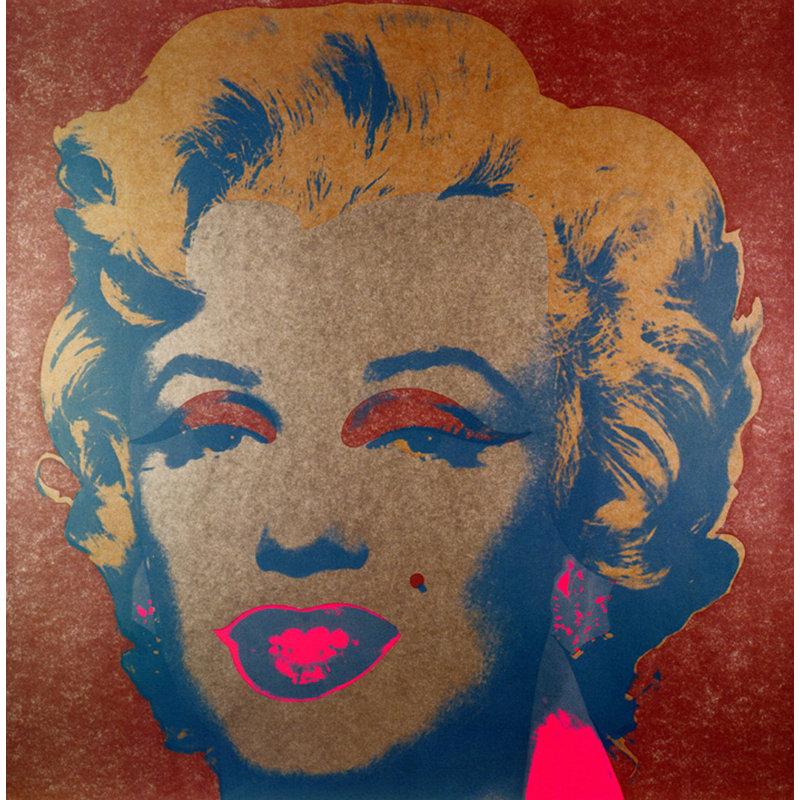 Marilyn Monroe (Marilyn), 1967, Bourgogne foncé, H 28 po x l 28 po