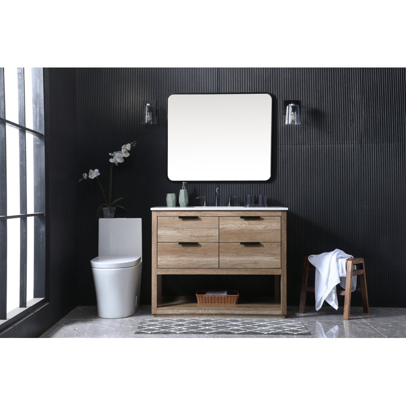Ensemble de meuble-lavabo simple 42 po Felicity, Chêne naturel