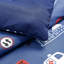 Ensemble de literie douce bleu et rouge-103966381